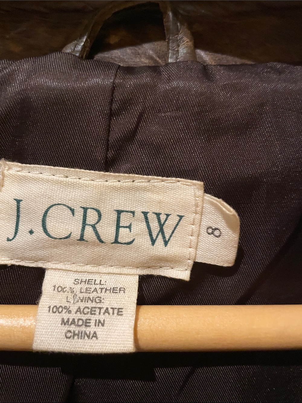 J. Crew Brown Leather Jacket Heritage Boxy Minimalist 90s Transitional 8 - Picture 2 of 6